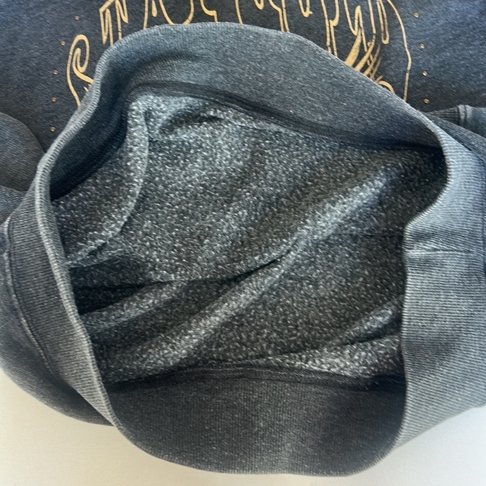 Zoe + Liv Gray Stay Gold California Eagle Sweatshirt Crewneck Distressed XSmall - Picture 7 of 7